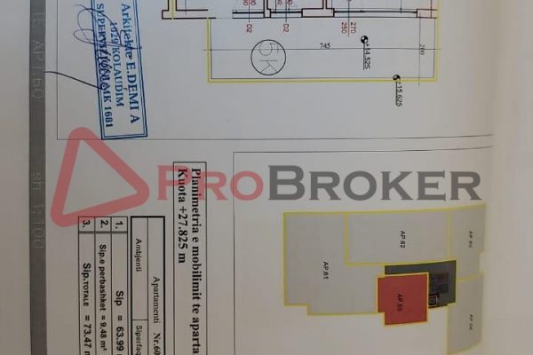 Apartament 1+1 | Ne shitje | Rr. Frederik Shiroka / Prane Bllokut te Ambasadave